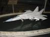 Eine MiG-25 auf einer Cockpit-Panzerglasscheibe