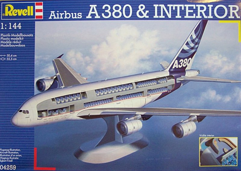 Airbus A380 800 Mit Inneneinrichtung Revell 1 144