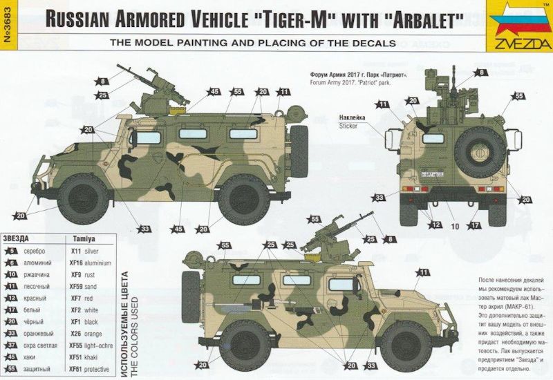 Russischer Gepanzerter Mehrzweck Gelandewagen Tiger M Mit Arbalet Waffenstation Zvezda 1 35